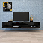 180 wall mounted floating 80 TV stand with 20 color leds, black by La Spezia additional picture 14