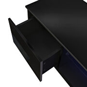 Black TV stand with lights, modern led tv cabinet with storage drawers by La Spezia additional picture 12