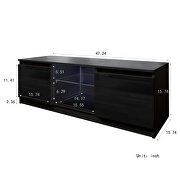 Black TV stand with lights, modern led tv cabinet with storage drawers by La Spezia additional picture 8