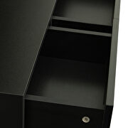 Modern TV stand for 55 inch tv with led lights in black by La Spezia additional picture 3