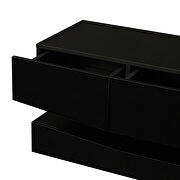 Modern TV stand for 55 inch tv with led lights in black by La Spezia additional picture 4