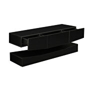Modern TV stand for 55 inch tv with led lights in black by La Spezia additional picture 5