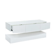 Modern TV stand for 55 inch tv with led lights in white by La Spezia additional picture 3