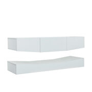 Modern TV stand for 55 inch tv with led lights in white by La Spezia additional picture 5