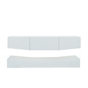 Modern TV stand for 55 inch tv with led lights in white by La Spezia additional picture 6