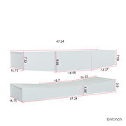 Modern TV stand for 55 inch tv with led lights in white by La Spezia additional picture 8