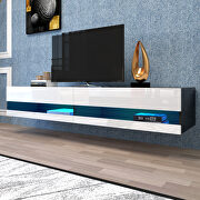 180 wall mounted floating 80 TV stand with 20 color leds, white by La Spezia additional picture 11