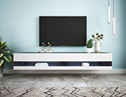 180 wall mounted floating 80 TV stand with 20 color leds, white by La Spezia additional picture 15