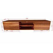 Walnut TV stand for 70 inch tv stands, media console entertainment center television table by La Spezia additional picture 8