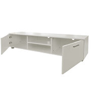 White TV stand for 70 inch tv stands, media console entertainment center television table by La Spezia additional picture 11