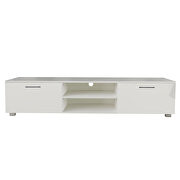 White TV stand for 70 inch tv stands, media console entertainment center television table by La Spezia additional picture 15