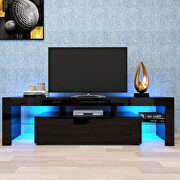 Modern black TV stand, 20 colors led tv stand w/remote control lights by La Spezia additional picture 11