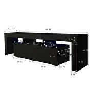 Modern black TV stand, 20 colors led tv stand w/remote control lights by La Spezia additional picture 15