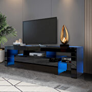 Modern black TV stand, 20 colors led tv stand w/remote control lights by La Spezia additional picture 18