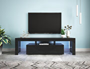 Modern black TV stand, 20 colors led tv stand w/remote control lights by La Spezia additional picture 19