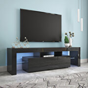 Modern black TV stand, 20 colors led tv stand w/remote control lights by La Spezia additional picture 20
