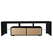 Modern black TV stand, 20 colors led tv stand w/remote control lights by La Spezia additional picture 9