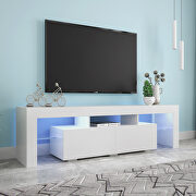 Modern white TV stand, 20 colors led tv stand w/remote control lights by La Spezia additional picture 19