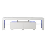 Modern white TV stand, 20 colors led tv stand w/remote control lights by La Spezia additional picture 6
