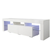 Modern white TV stand, 20 colors led tv stand w/remote control lights by La Spezia additional picture 7