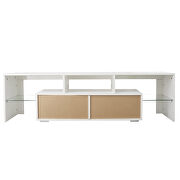 Modern white TV stand, 20 colors led tv stand w/remote control lights by La Spezia additional picture 8