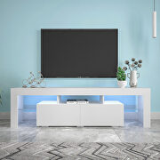 Modern white TV stand, 20 colors led tv stand w/remote control lights by La Spezia additional picture 10