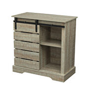 Buffet sideboard with sliding barn door and interior shelves in gray by La Spezia additional picture 2