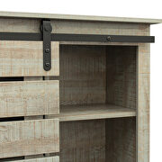 Buffet sideboard with sliding barn door and interior shelves in gray by La Spezia additional picture 3
