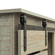 Buffet sideboard with sliding barn door and interior shelves in gray by La Spezia additional picture 9