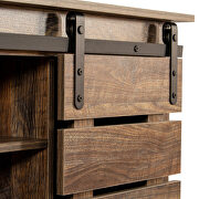 Buffet sideboard with sliding barn door and interior shelves in espresso by La Spezia additional picture 2