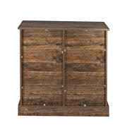 Buffet sideboard with sliding barn door and interior shelves in espresso by La Spezia additional picture 5