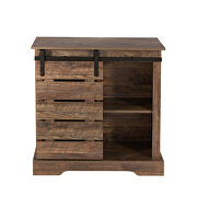 Buffet sideboard with sliding barn door and interior shelves in espresso by La Spezia additional picture 9