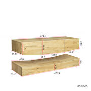 Modern TV stand for 55 inch tv with led lights in oak by La Spezia additional picture 3