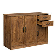 Modern wood buffet sideboard with 2 doors in dark walnut by La Spezia additional picture 3