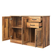 Modern wood buffet sideboard with 2 doors in walnut by La Spezia additional picture 7