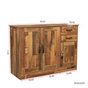 Modern wood buffet sideboard with 2 doors in walnut by La Spezia additional picture 9