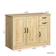 Modern wood buffet sideboard with 2 doors in oak by La Spezia additional picture 11
