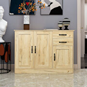 Modern wood buffet sideboard with 2 doors in oak by La Spezia additional picture 12