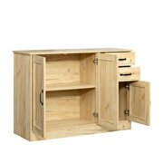 Modern wood buffet sideboard with 2 doors in oak by La Spezia additional picture 8
