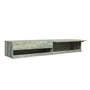 Gray high gloss fronts with matt body wall mounted TV stand with 20 color leds by La Spezia additional picture 2