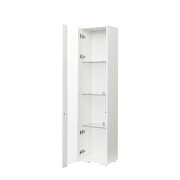 White finish side cabinet with aluminum strip lamp by La Spezia additional picture 11
