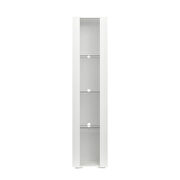 White finish side cabinet with aluminum strip lamp by La Spezia additional picture 4