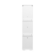 White finish side cabinet with aluminum strip lamp by La Spezia additional picture 5