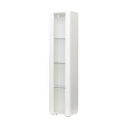 White finish side cabinet with aluminum strip lamp by La Spezia additional picture 8