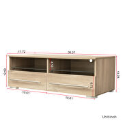 Rustic oak TV cabinet with dual end color changing led light strip by La Spezia additional picture 15