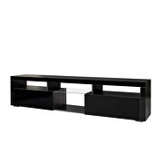 Black modern TV cabinet with open shelves by La Spezia additional picture 3