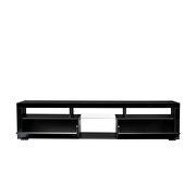 Black modern TV cabinet with open shelves by La Spezia additional picture 8