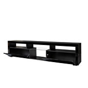 Black modern TV cabinet with open shelves by La Spezia additional picture 9