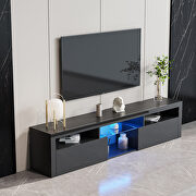 Black modern TV cabinet with open shelves by La Spezia additional picture 10