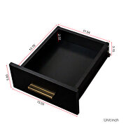 Black base and gold metal frame vanity with 10 led lights illuminate makeup mirror by La Spezia additional picture 5